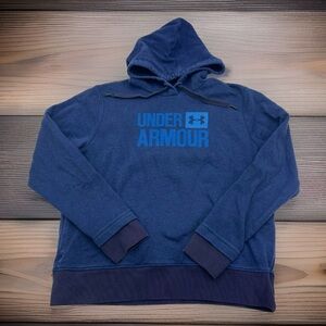Under‎ Armour UA Hoodie Women’s XL Blue Threadborne Sweatshirt Zip Pkts Pullover